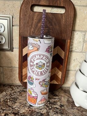 Pumpkin Spice Life Stainless Tumbler - Pastel Purple